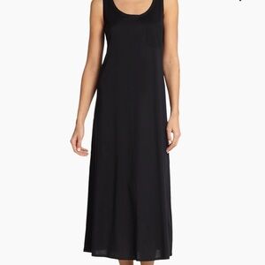 NWT Hanro Cotton Deluxe Long Tank Nightgown Black XS